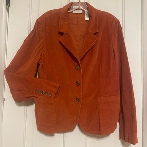 Liz Claiborne Lightweight Corduroy Jacket in Rust Women’s Size 12